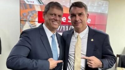 Flávio e Tarcísio se unem em discussão sobre sucessão de Bolsonaro